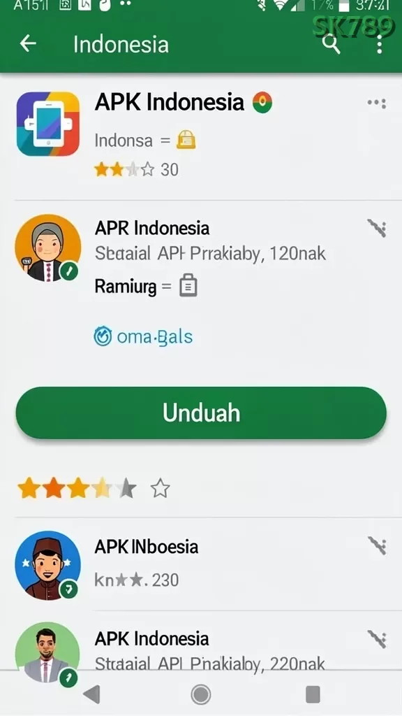 Cuplikan layar A7777 — halaman utama