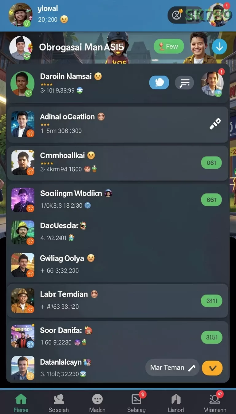 Cuplikan layar MACAN388 — menu navigasi